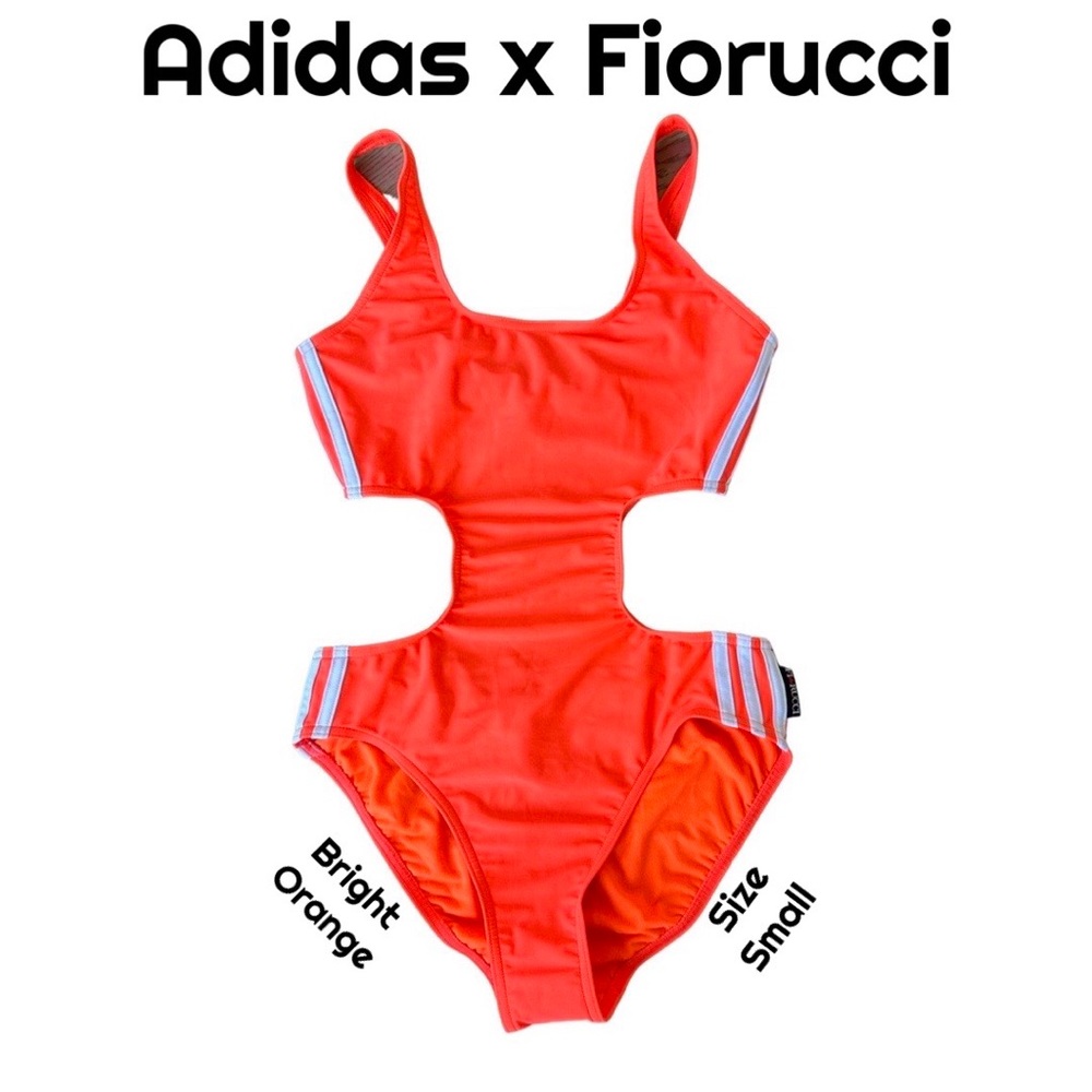 NWT Adidas x Fiorucci Cutout Swimsuit Bright Orange Size Small